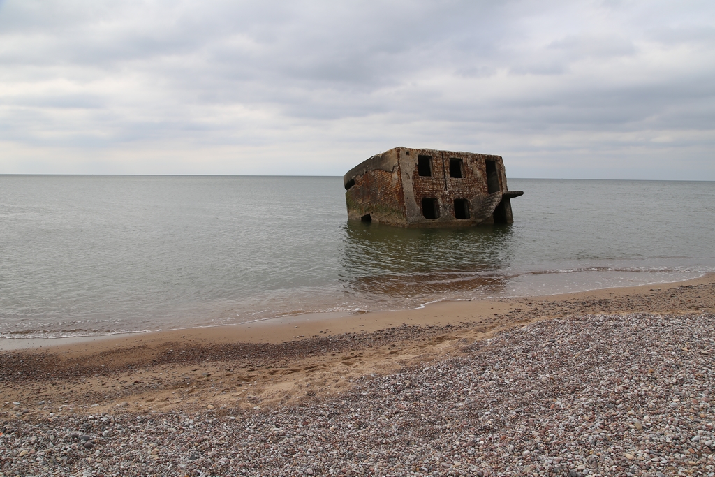 Érosion du littoral, base sous marine russe désafectée de Karosta - Lettonie