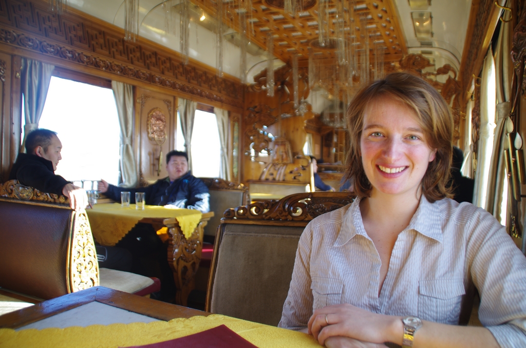 Wagon restaurant, à bord du transmongolien